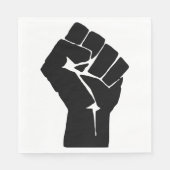 Black Fist Raised — Resistance Protest Servet (Voorkant)