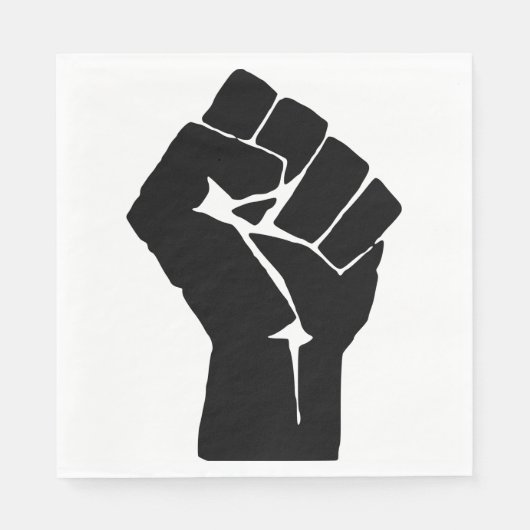 Black Fist Raised — Resistance Protest Servet (Voorkant)