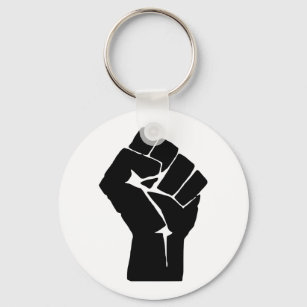 Black Fist Raised — Resistance Protest Sleutelhanger