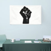 Black Fist Raised — Resistance Protest Spandoek (Beurs)