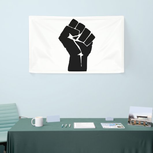 Black Fist Raised — Resistance Protest Spandoek (Beurs)