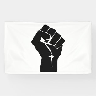 Black Fist Raised — Resistance Protest Spandoek