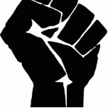 Black Fist Raised — Resistance Protest Staand Fotobeeldje<br><div class="desc">Zwarte vuist voor de boodschap van verzet en protest. Verander de wereld met dit prachtige zwarte vuistdesign op veel geweldige producten. Geweldig ontwerp voor de beweging "Black Lives Matter",  de beweging voor zwarte vrijheid en de protesten tegen de burgerrechten.</div>