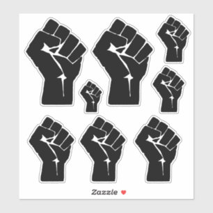 Black Fist Raised — Resistance Protest Sticker