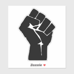 Black Fist Raised — Resistance Protest Sticker