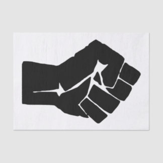 Black Fist Raised — Resistance Protest Tissuepapier