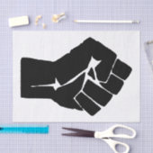 Black Fist Raised — Resistance Protest Tissuepapier (Craft)