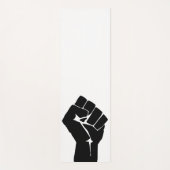 Black Fist Raised — Resistance Protest Yogamat (Voorkant)