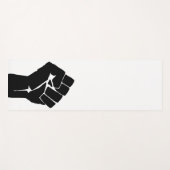 Black Fist Raised — Resistance Protest Yogamat (Voorkant (horizontaal))