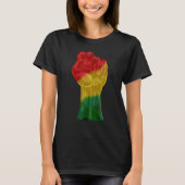 Black Fist Shirt African American Pride Black Hist (Voorkant)