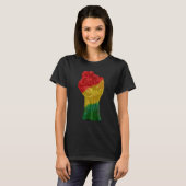 Black Fist Shirt African American Pride Black Hist (Voorkant volledig)