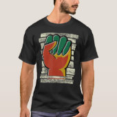 Black Fist Shirt African American Pride Black Hist (Voorkant)