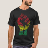 Black Fist Shirt African American Pride Black Hist (Voorkant)
