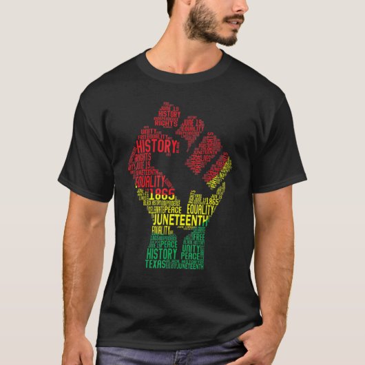 Black Fist Shirt African American Pride Black Hist (Voorkant)