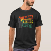 Black Fist Shirt African American Pride Black Hist (Voorkant)