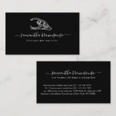 Black Fitness gym sport yoga studio Visitekaartje (Voorkant / Achterkant)