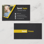 Black Fitness Personal Trainer Foto Visitekaartje (Voorkant / Achterkant)