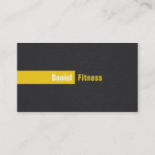 Black Fitness Personal Trainer Foto Visitekaartje (Achterkant)