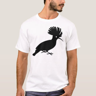 Black Flamboyant Hoopoe Bird T-shirt