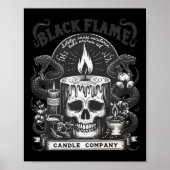 Black Flame Candle Company Halloween Skullcap Litt Poster (Voorkant)