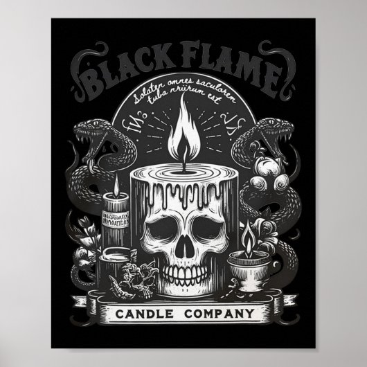 Black Flame Candle Company Halloween Skullcap Litt Poster (Voorkant)