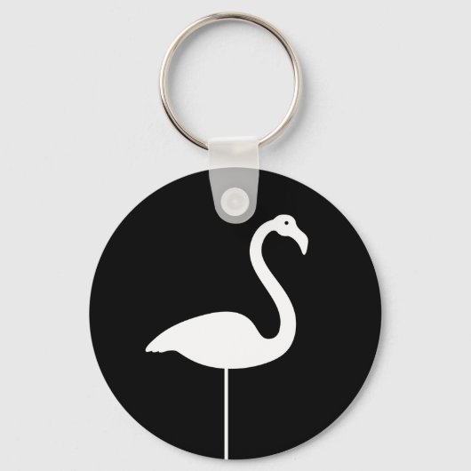 Black Flamingo Sleutelhanger (Voorkant)