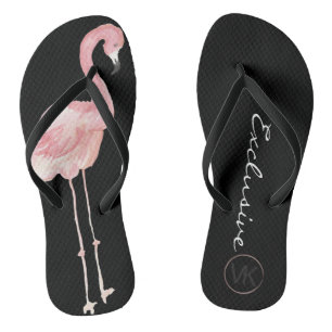 Black Flamingo Teenslippers