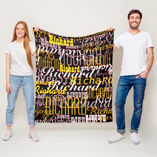 Black Fleece Deken waanzinnig gepatrooneerd met na (In situ)