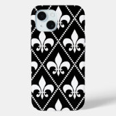Black Fleur de Lis Case-Mate iPhone Case (Achterkant)