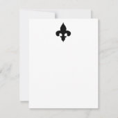 Black Fleur de Lis Flat Note-kaarten Notitiekaartje (Voorkant)