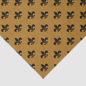 Black Fleur-de-lis op Matte Gold Tissuepapier (Detail)