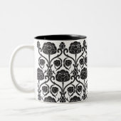 Black Fleur-de-Lis Tweekleurige Koffiemok (Links)