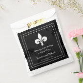 Black Fleur de Lis Wedding Favor Bags Bedankzakje (Gezegeld)