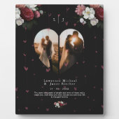 Black Floral Aangepast fotocollage cadeau voor par Fotoplaat (Voorkant)