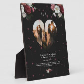 Black Floral Aangepast fotocollage cadeau voor par Fotoplaat (Zijkant)