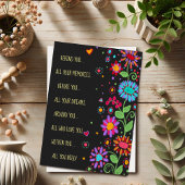 Black Floral Alles wat je nodig hebt Gefeliciteerd Kaart