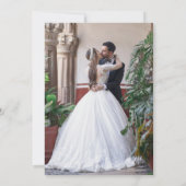 Black Floral Arch Wedding After Party Kaart (Achterkant)