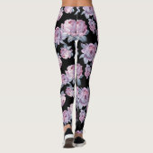 Black Floral Blend Women's Leggings (Achterkant)