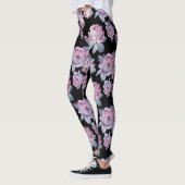Black Floral Blend Women's Leggings (Links)