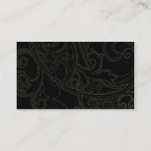 Black Floral - Business Visitekaartje (Achterkant)