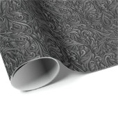 Black Floral Cadeaupapier (Rol Hoek)