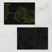 Black Floral - Chubby Visitekaartje (Voorkant / Achterkant)