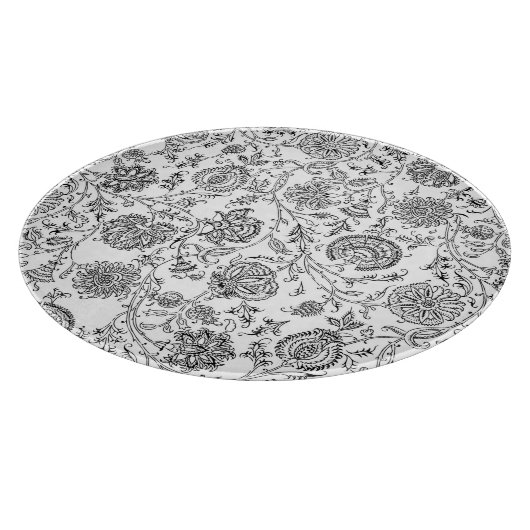 Black Floral Cutting Board Snijplank (Hoek)