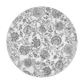 Black Floral Cutting Board Snijplank (Voorkant)