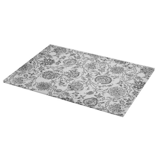 Black Floral Cutting Board Snijplank (Hoek)
