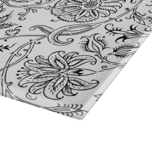 Black Floral Cutting Board Snijplank (Hoek)