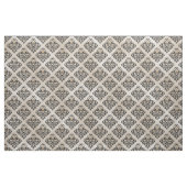 Black Floral Damask op Cream Stof (Fat Quarter)