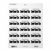 Black Floral Decadence Adresetiketten Etiket (Full Sheet)