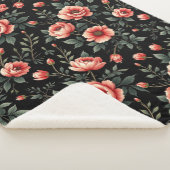 Black Floral Dream Sherpa Deken (3/4)