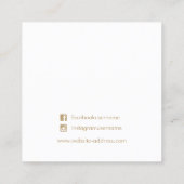 Black Floral Earring Jewelry Display Vierkante Visitekaartje (Achterkant)